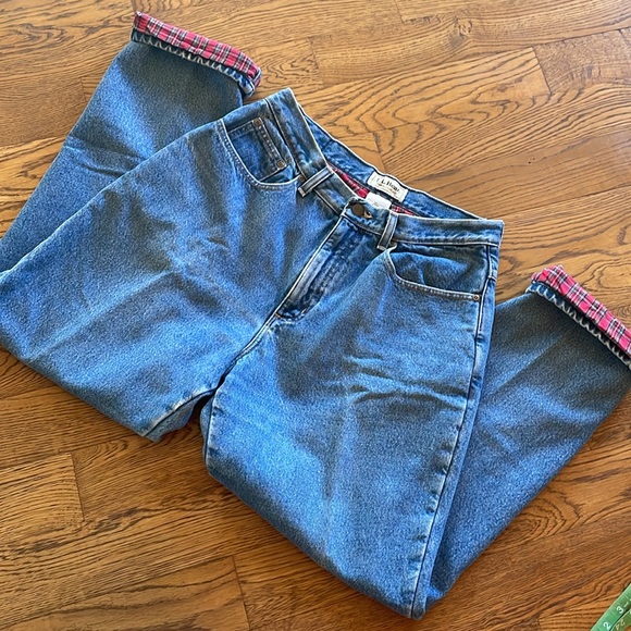 L.L. Bean Denim - Vintage L.L. Bean relaxed fit flannel lined mom jeans
